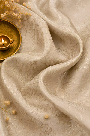 Premium Dyeable Moonga Silk Jacquard Fabric (Unstitched Than)