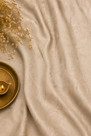 Premium Dyeable Moonga Silk Jacquard Fabric (Unstitched Than)