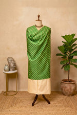 Vibrant Green Geometric Print Swiss Cotton Unstitched Dress Material