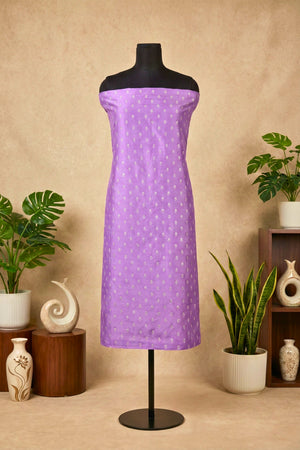 Elegant Lilac Chanderi Unstitched Suit Set