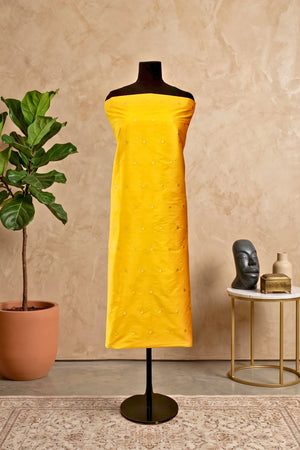 Radiant Yellow Silk Unstitched Suit Material