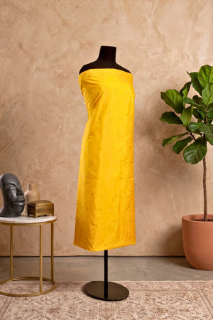 Radiant Yellow Silk Unstitched Suit Material