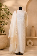 Ivory Dyeable Mul Chanderi Suit
