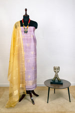 Lavender Banarasi silk suit