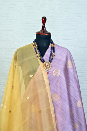 Lavender Banarasi silk suit