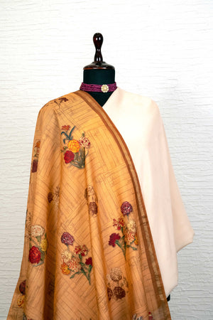 digital print moonga silk dupatta