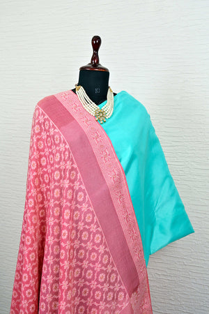 Blush Pink Banarasi Chiffon Dupatta