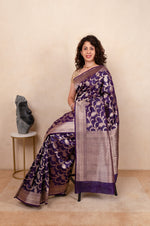 Baigani katan silk saree