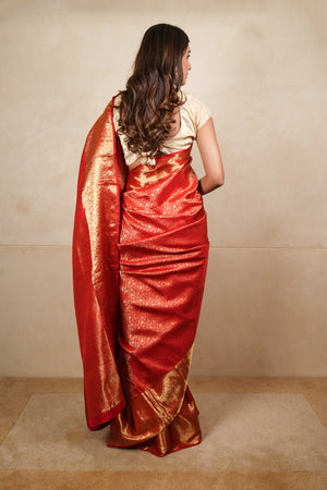 Red kanjeevaram silk saree
