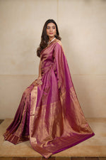 Purple kanjeevaram silk saree