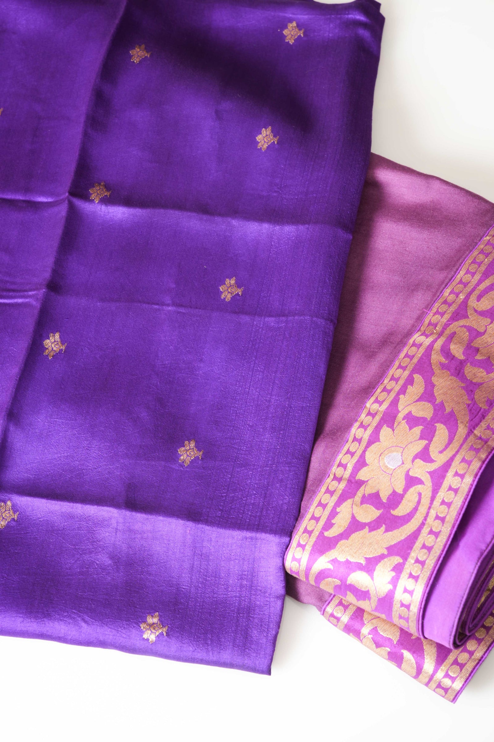 Deep purple moonga silk saree
