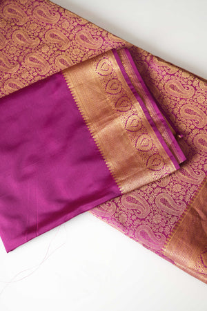 Purple kanjeevaram silk saree