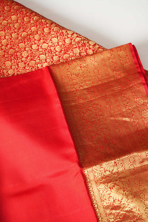 Red kanjeevaram silk saree