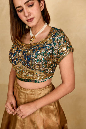 Peacock Upada silk blouse