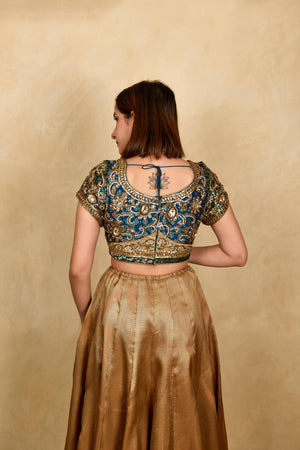 Peacock Upada silk blouse