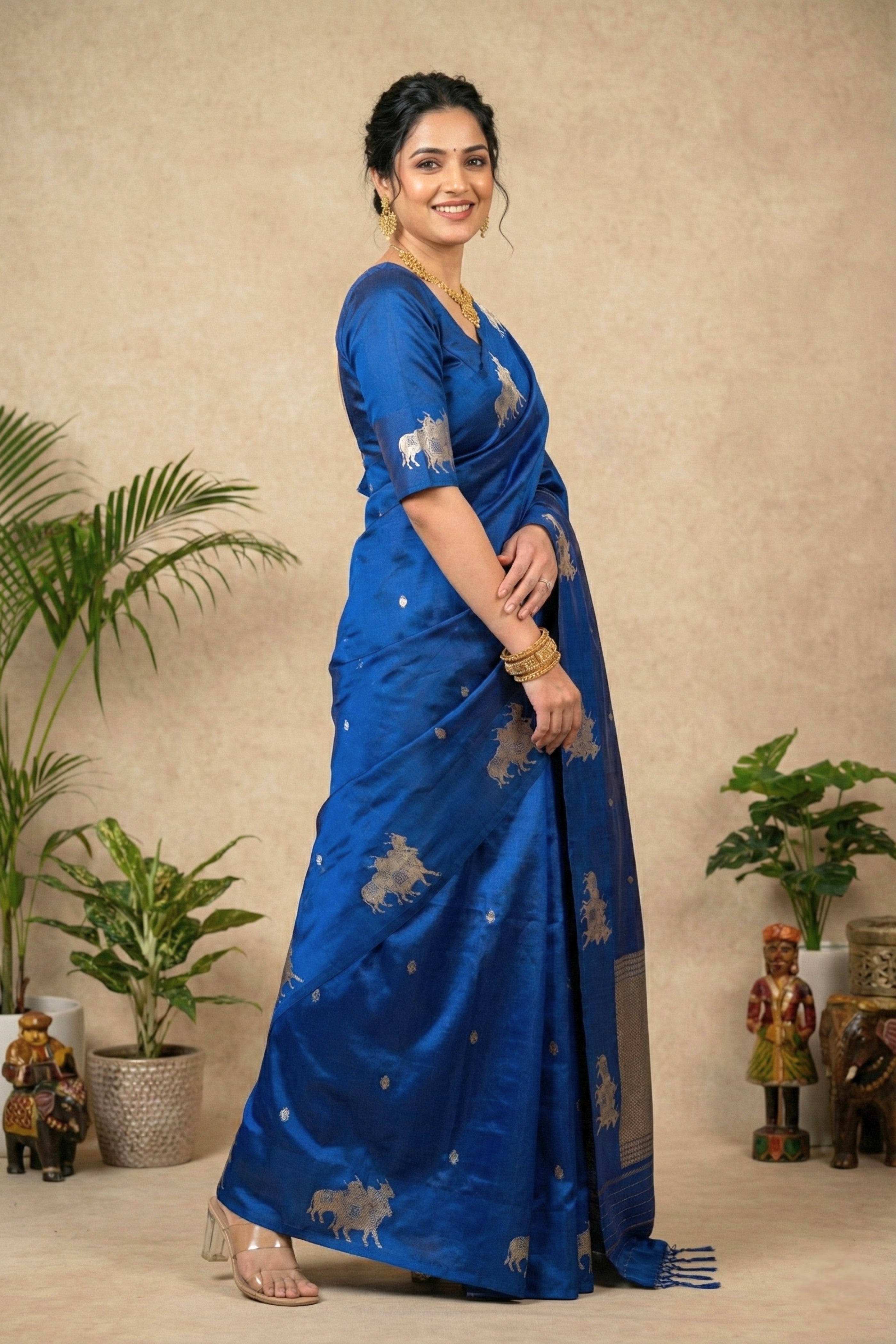 Royal Blue Soft Silk Saree