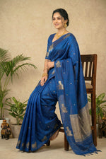 Royal Blue Soft Silk Saree