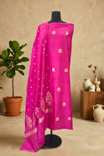 Magenta Pink Fine Silk Suit Set