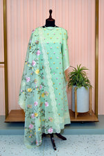 Sea Green Organza Suit Set