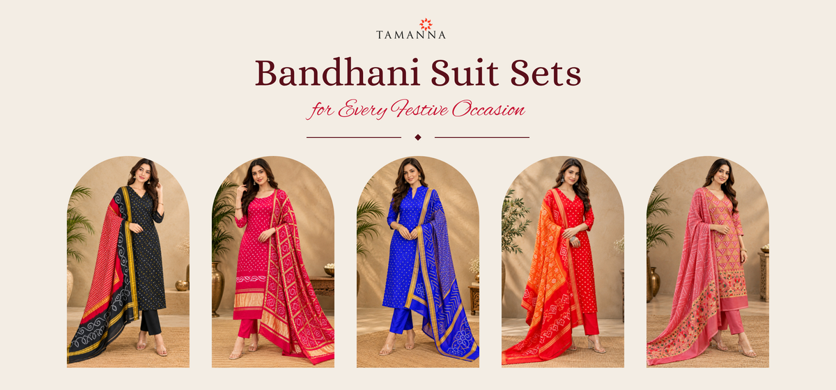 Bandhani Suit Sets: 5 Handcrafted Looks, Made to Tailor