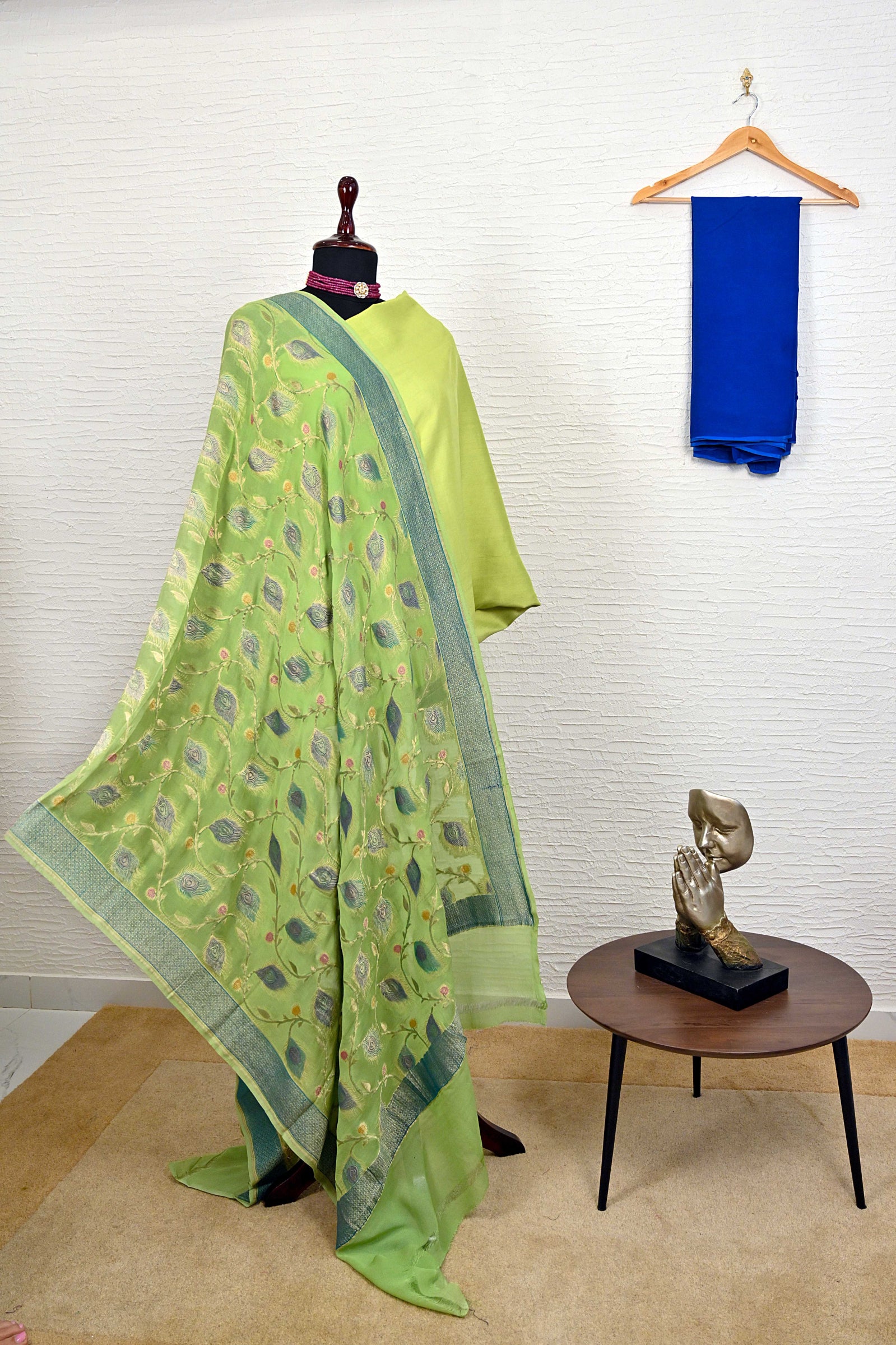 Light Green Banarasi Chiffon Dupatta