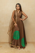 Chocolate Brown Silk Suit Set