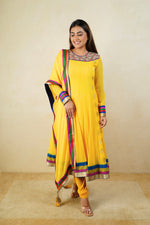 Sunshine Yellow Chiffon Anarkali Suit Set