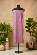 Elegant Mauve Pink Chanderi Silk Unstitched Suit Set