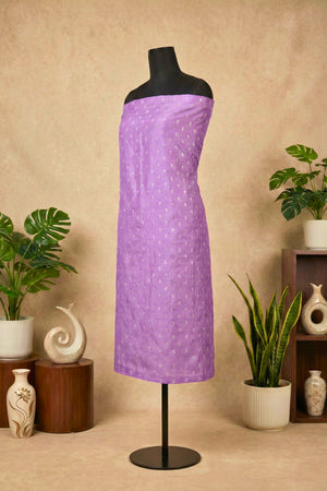 Elegant Lilac Chanderi Unstitched Suit Set