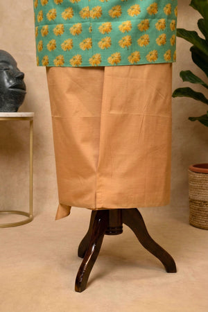 Refreshing Mint & Peach Floral Swiss Cotton Unstitched Material