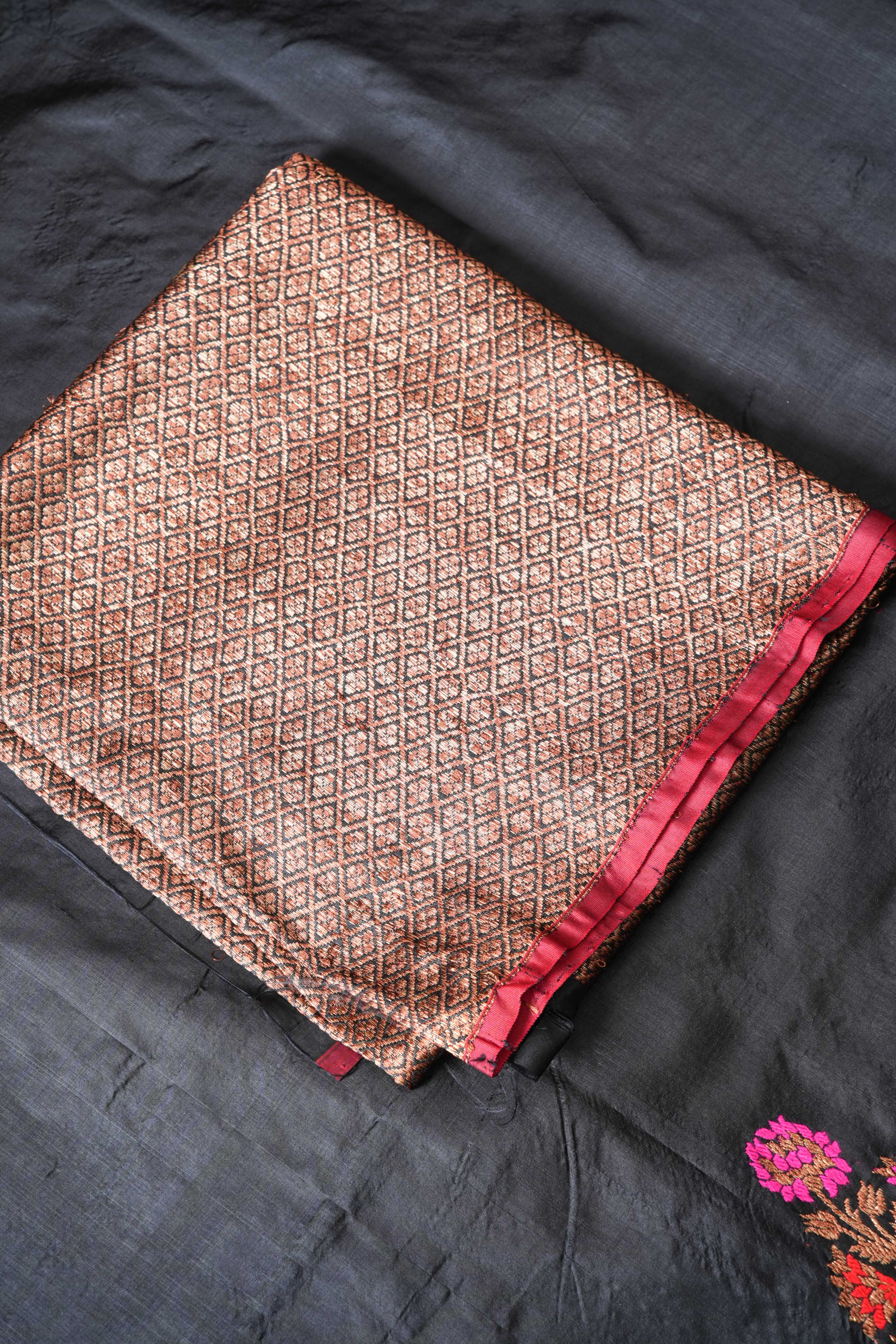 Black Banarasi silk saree