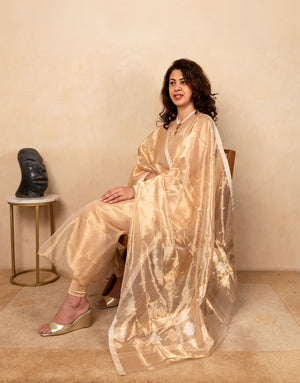 All gold tissue suit set