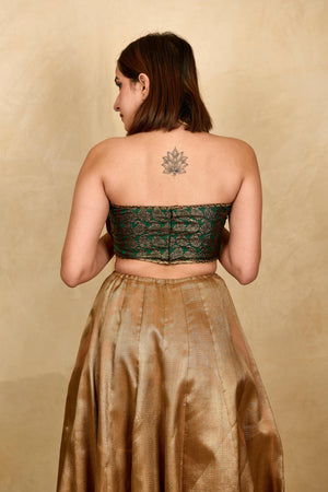 Maroon shimmer jewel tube blouse