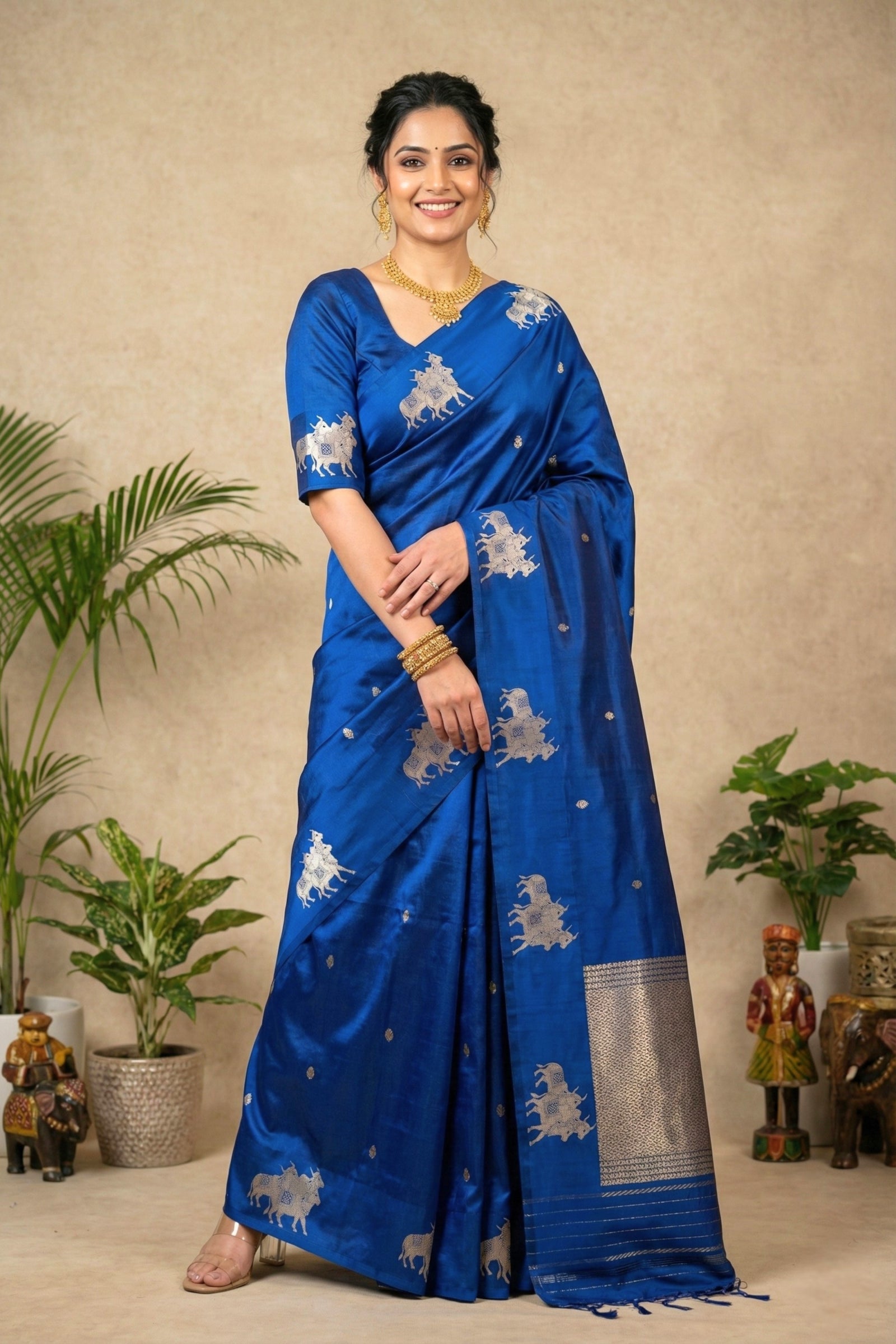 Royal Blue Soft Silk Saree