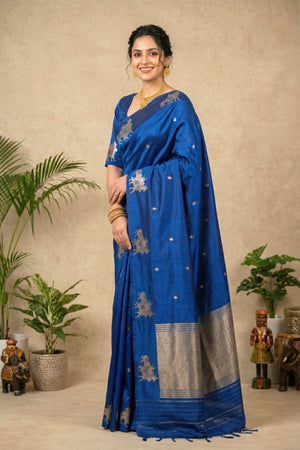 Royal Blue Soft Silk Saree