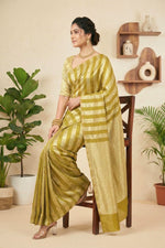 Olive Gold Moonga Silk Saree