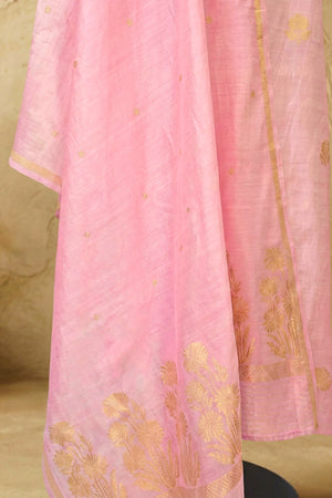 Blossom Pink Fine Silk Suit Set