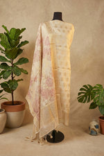 Cream & Gold Chanderi Suit Set